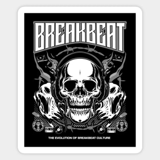 BREAKBEAT  - Evolution Skull (Grey) Magnet